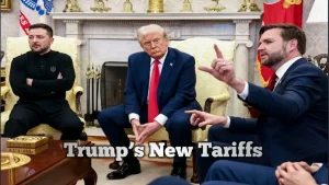trump and zelansky in white house. talking tariffs.